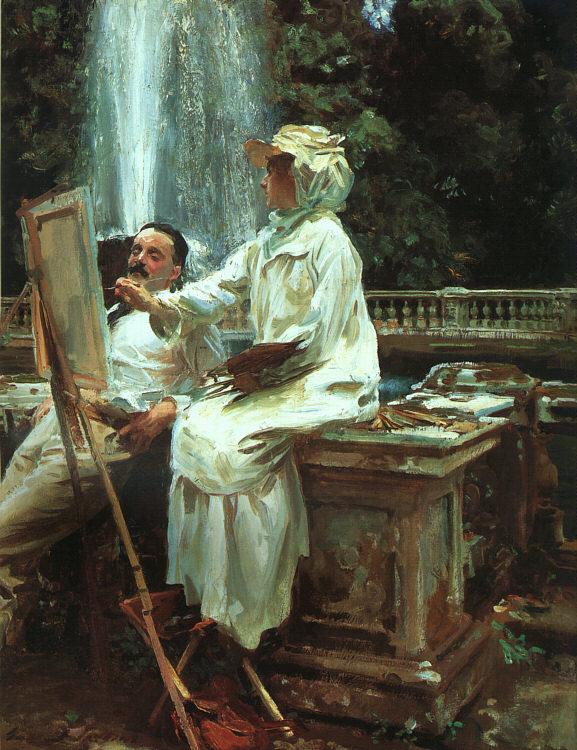 John Singer Sargent The Fountain at Villa Torlonia in Frascati